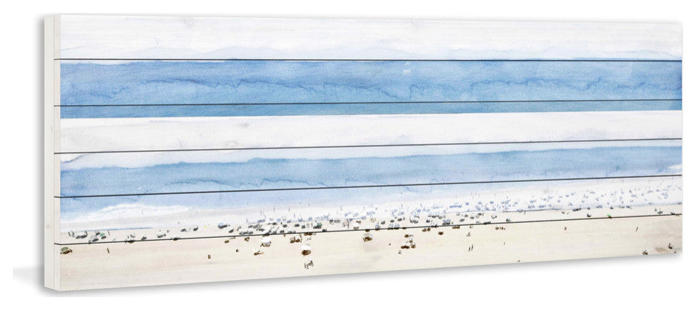"House Ipanema" Print on White Wood, 45"x15"