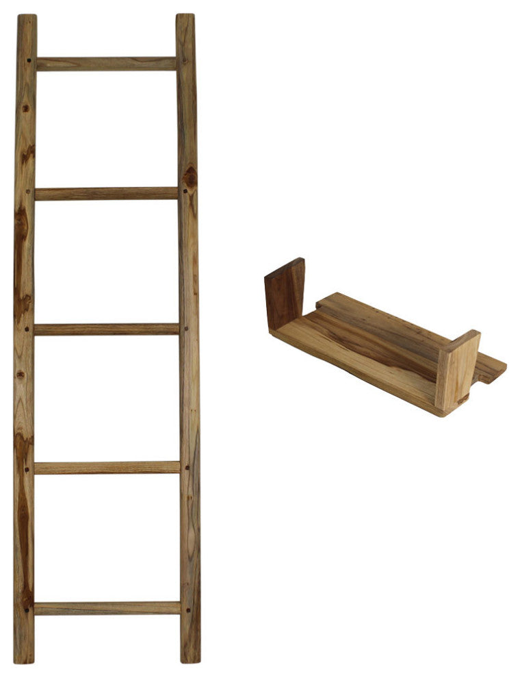 Haussmann Teak Adjustable Shelf (ONLY) for Towel Ladder Teak Oil