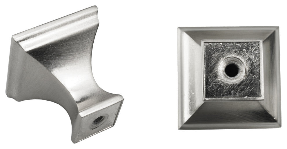 Light Fern Green Crystal Glass Brushed Nickel Madison Classic Knob