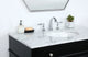 Home Living Vanity with Carrara White Marble Countertop, Black, 40", Single Sink