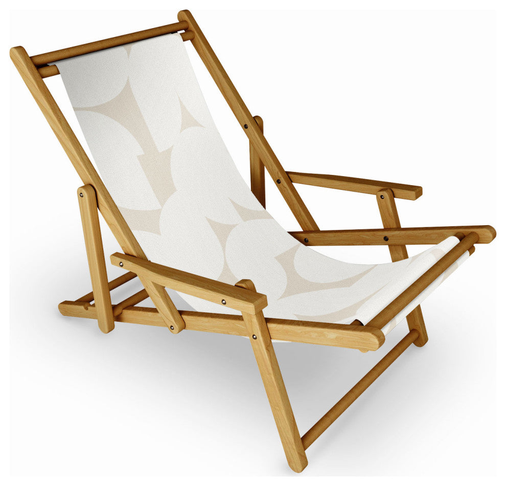 Colour Poems Abstract Shapes Neutral White Sling Chair