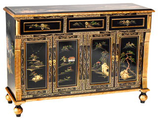 Black Lacquer Sideboard Landscape