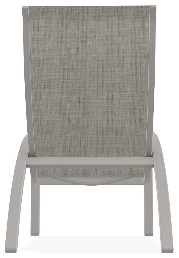 Kendall Sling Stackable Outdoor Lounge Chair, Smoke/Warm Gray