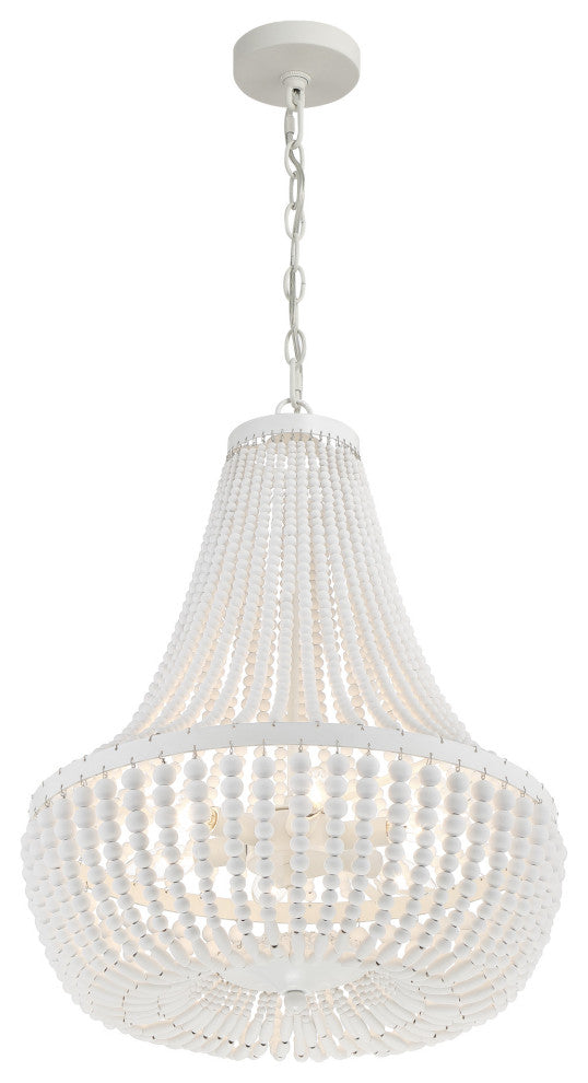 Crystorama Lighting Group 608 Rylee 6 Light 19"W Crystal Empire - Matte White