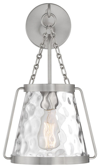 Crawford 1-Light Wall Sconce, Matte Black, Satin Nickel