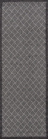 Momeni Como COM-4 Area Rug, Charcoal, 2'x6' Runner