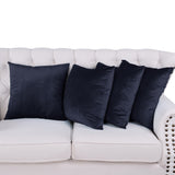 Supersoft Throw Pillow Cover 4 Piece Set, Navy Blazer