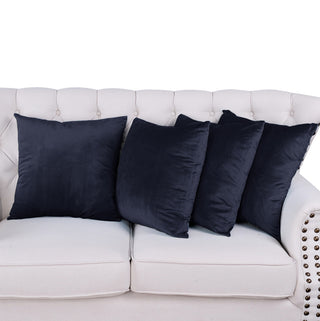 Supersoft Throw Pillow Cover 4 Piece Set, Navy Blazer