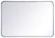 Ellis Soft Corner Metal Rectangular Mirror, Silver, 27"x40"