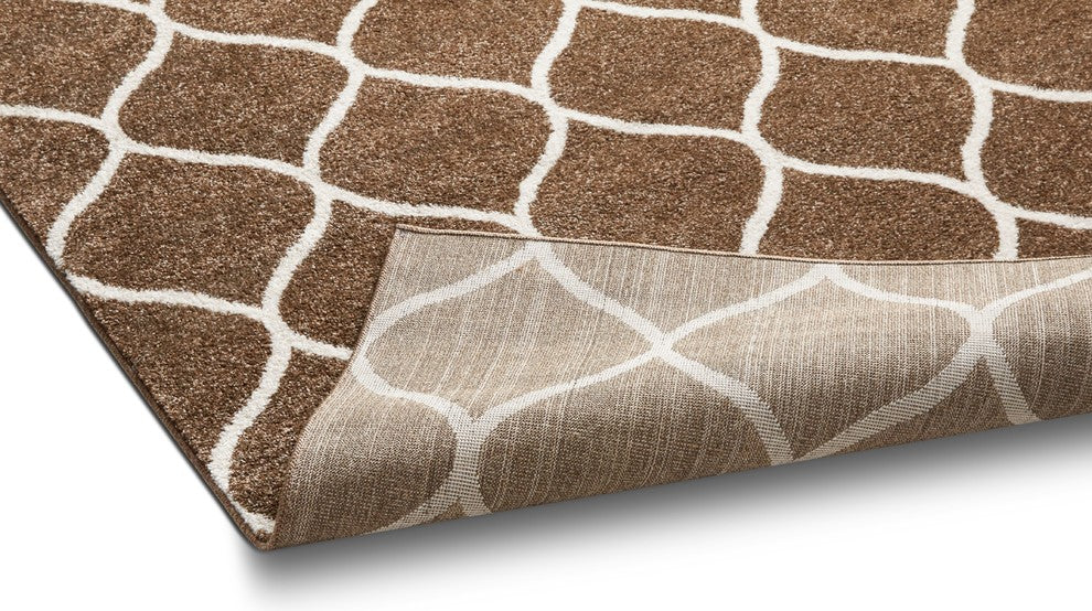 Well Woven Serenity Ramon Modern Moroccan Trellis Brown Runner Rug SE-138