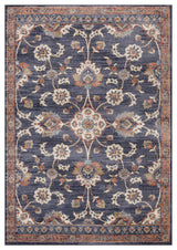 Jordan Bea Power-Loomed Polypropylene Area Rug, Navy Blue, 6'7"x9'