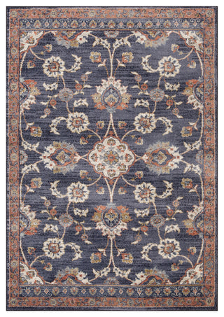 Jordan Bea Power-Loomed Polypropylene Area Rug, Navy Blue, 6'7"x9'