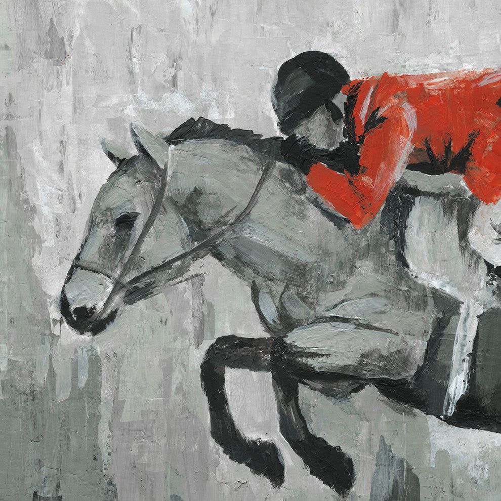 "Horseback Rider" Painting Print on Wrapped Canvas, 48"x48"