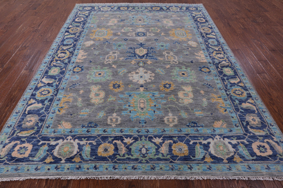 8' 2" X 10' 2" Turkish Oushak Handmade Wool Rug - Q13385