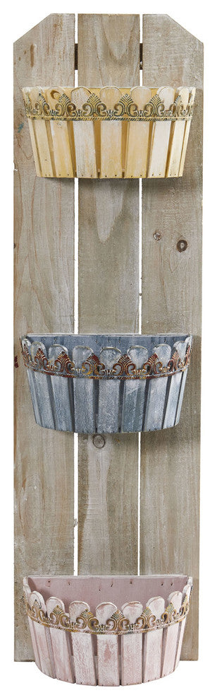 Nearly Natural 35" Triple Wall Planter