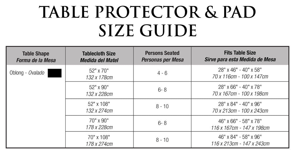 Table Pad 52X108