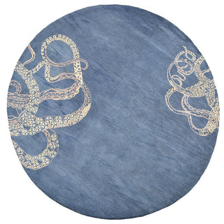 HAND TUFTED WOOL ECO-FRIENDLY AREA RUGS - Blue&Beige, Contemporary Design