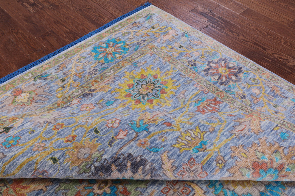 Turkish Oushak Hand Knotted Wool Rug 7' 11" X 10' 0" - Q14993