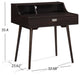 GDF Studio Elyse Mid-Century Modern Finished Fiberboard Home Office Desk, Wenge