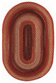 Capel Portland Red 0346_500 Braided Rugs - 27" X 48" Oval