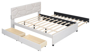 Gewnee Queen Size Upholstered Platform Bed in