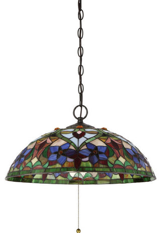 Quoizel TFVT1820VB Three Light Pendant Violets Vintage Bronze