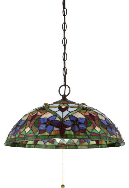 Quoizel TFVT1820VB Three Light Pendant Violets Vintage Bronze