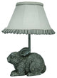 HomeRoots Love Bunny Accent Lamp With Ruffled Shade