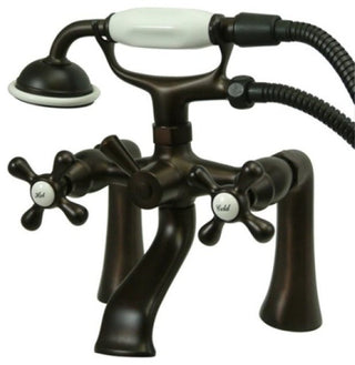 Victorian Deck Mount Clawfoot Tub Filler with Hand Shower