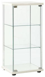 vidaXL Storage Cabinet Tempered Glass White 2797