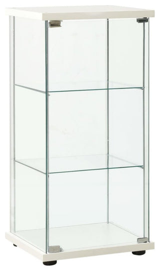 vidaXL Storage Cabinet Tempered Glass White 2797
