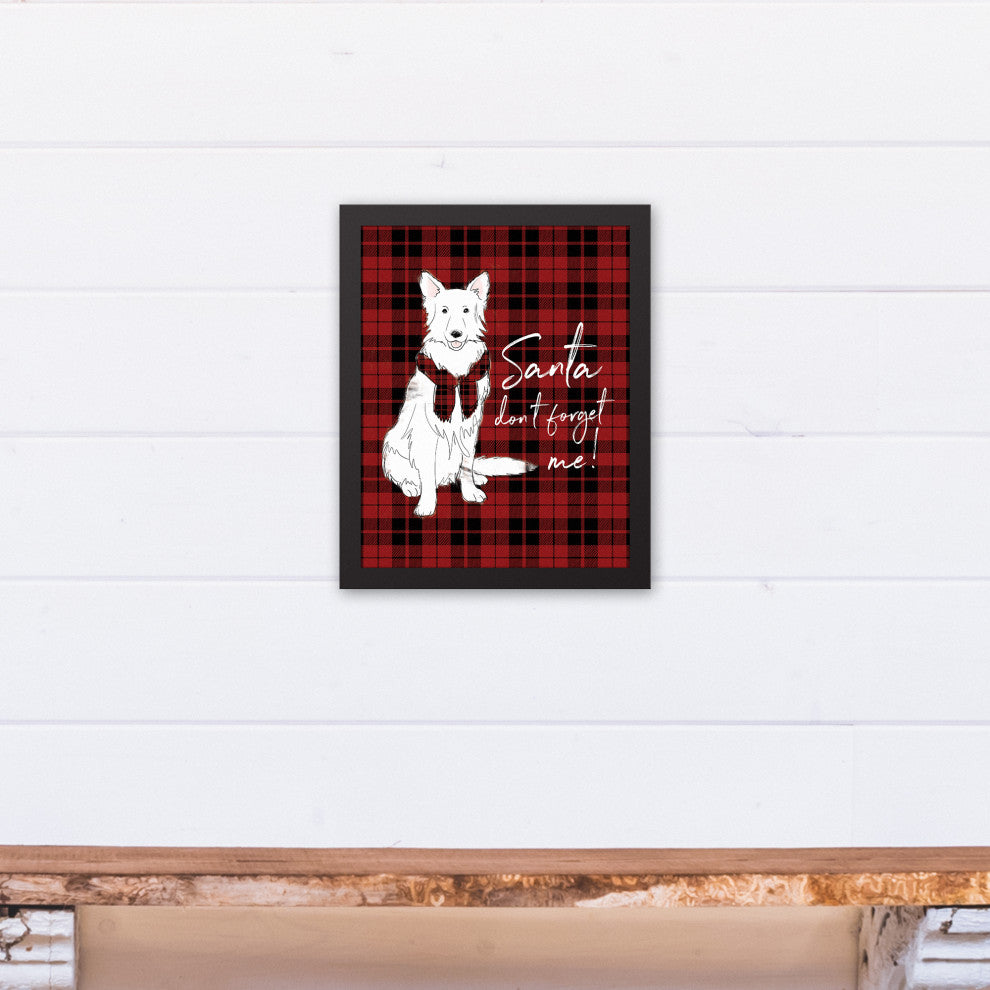 Santa Don't Forget Me 11x14 Black Framed Canvas