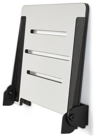 Seachrome SlimLine Folding Wall Mount Shower Seat, Light Gray, Matte Black Frame
