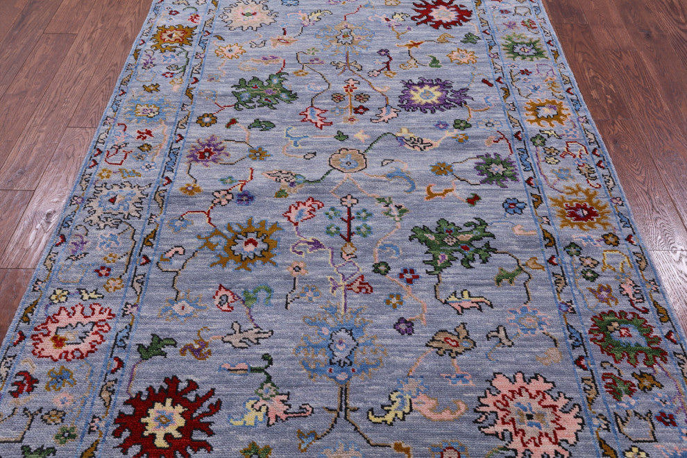 5' 1" X 8' 4" Turkish Oushak Hand Knotted Wool Rug - Q15466
