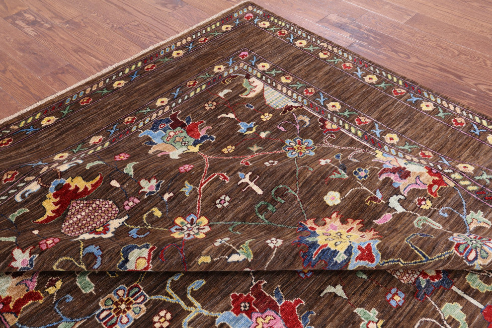 Persian Tabriz Hand-Knotted Wool Rug 8' 1" X 9' 9" Q7285