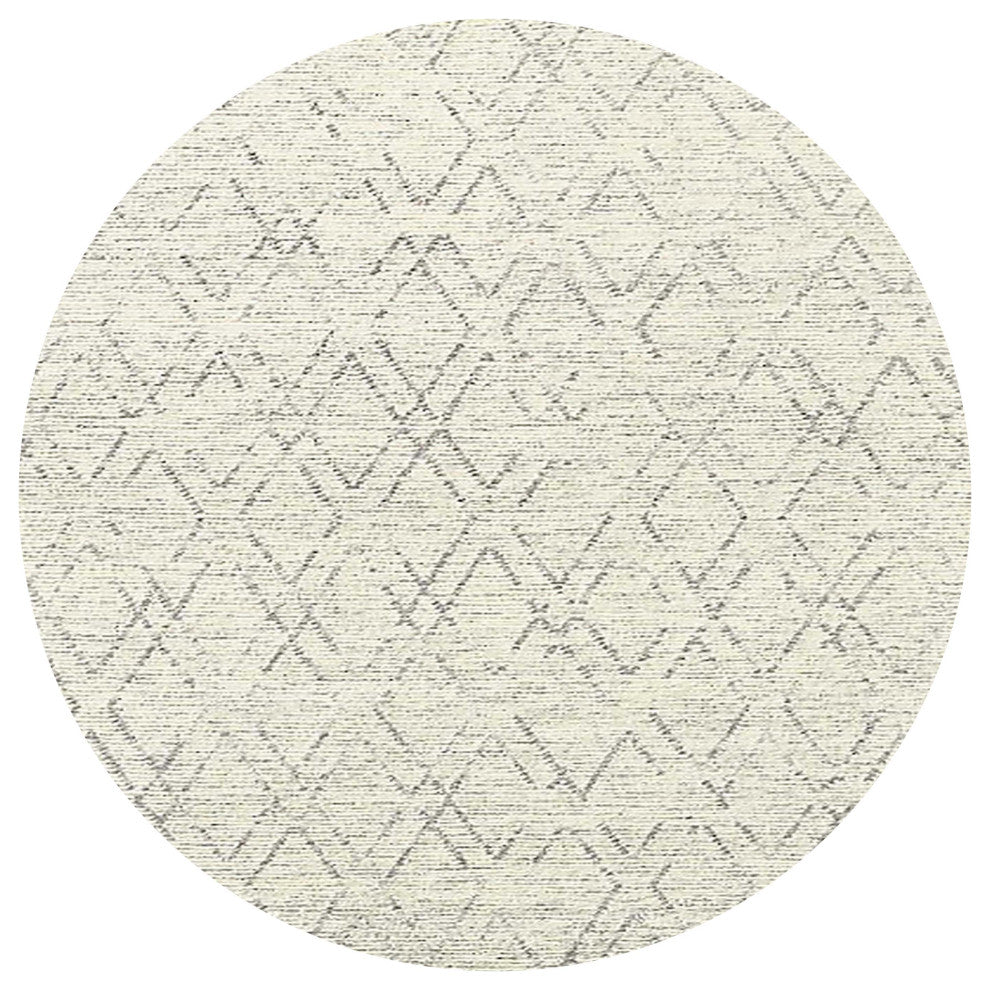 Ahgly Company Indoor Round Mid-Century Modern Area Rugs, 4' Round