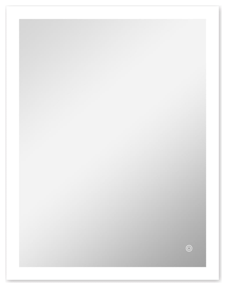 Vanity LED Lighted Backlit Wall Mounted Bathroom Mirror, 28x36", Right Button