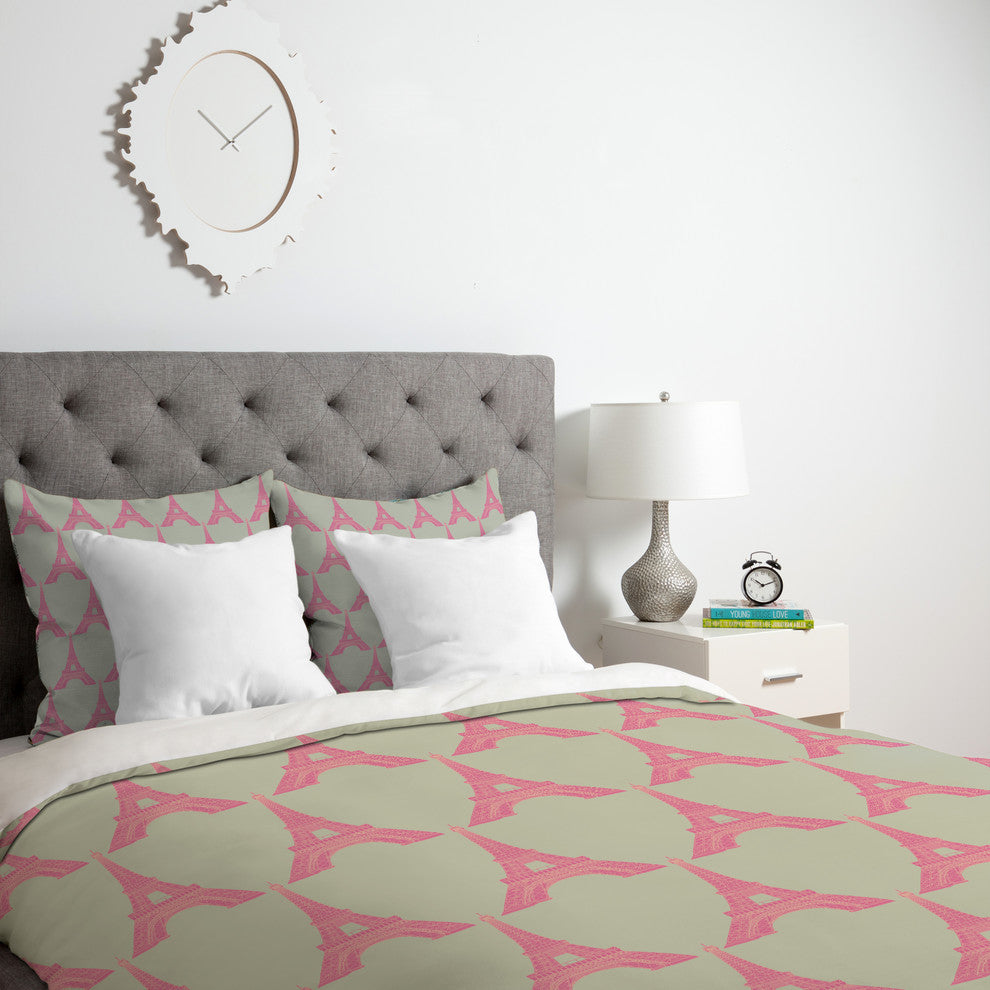 Deny Designs Bianca Green Oui Oui Duvet Cover - Lightweight