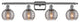 Ballston-Athens Deco Swirl 4-Light 36" Vanity Light Polished Chrome, Light Smoke
