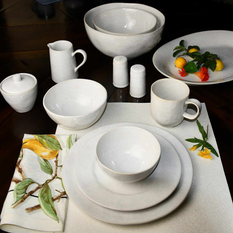 Cozina White Sugar Bowl with Lid
