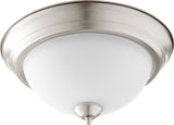 Quorum Home Collection Ceiling Mount in Satin Nickel W/ Satin Opal
