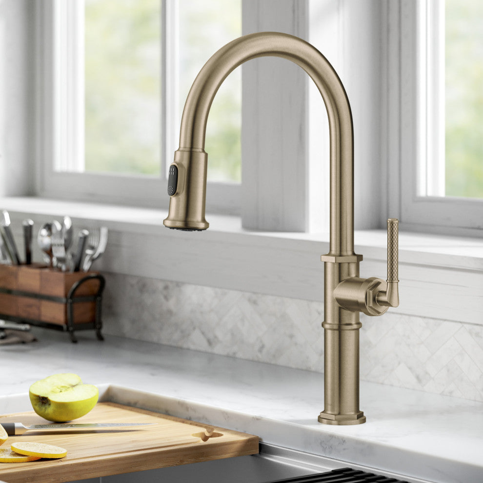 Sellette Pull-Down Kitchen Faucet, Brushed Gold, Model Kpf-4100bg