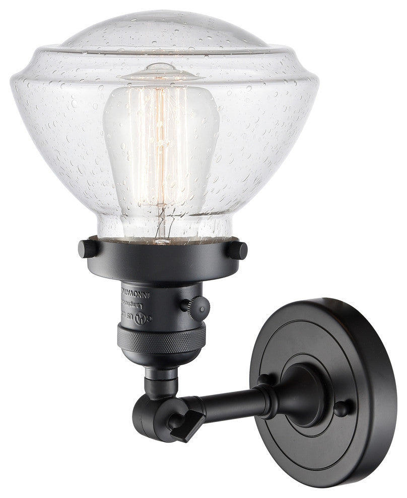 Olean 1-Light Sconce, Matte Black, Seedy
