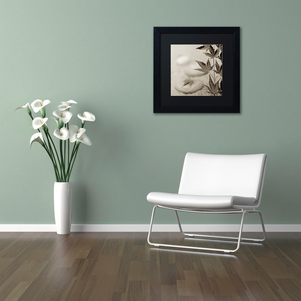 Alan Blaustein ''Florison 61'' Art, Black Frame, Black Mat, 11x11