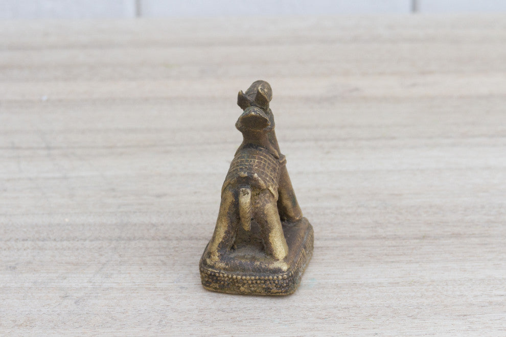 Tarnished Brass Indian Statue