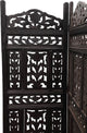 Black Leaf Folding Screen