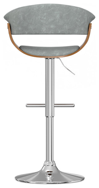 Sheldon Adjustable Swivel Bar Stool, Stone Grey
