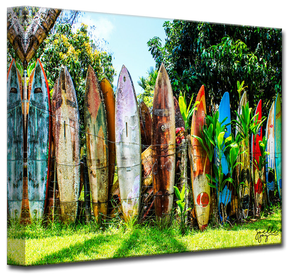 Surfboard Fence' Canvas Art Print, 16"x20"