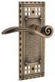 Craftsman Plate With Swan Lever, Antique Brass, Passage, Non-Handed
