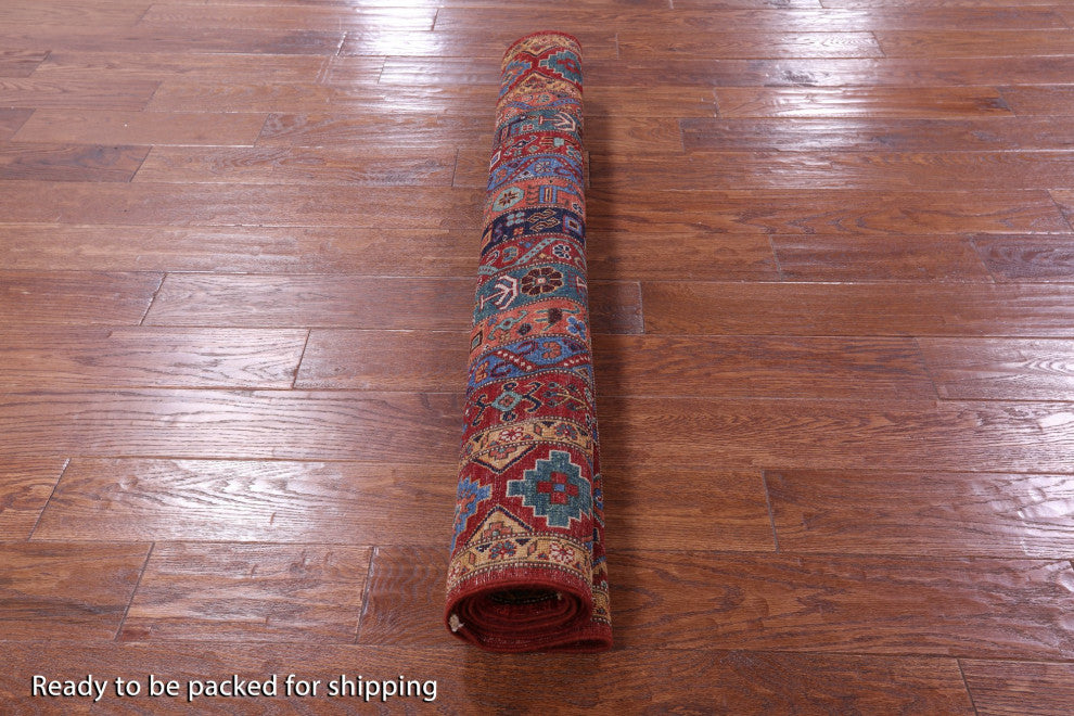 4' 1" X 5' 9" Persian Gabbeh Shall Handmade Rug Q11152